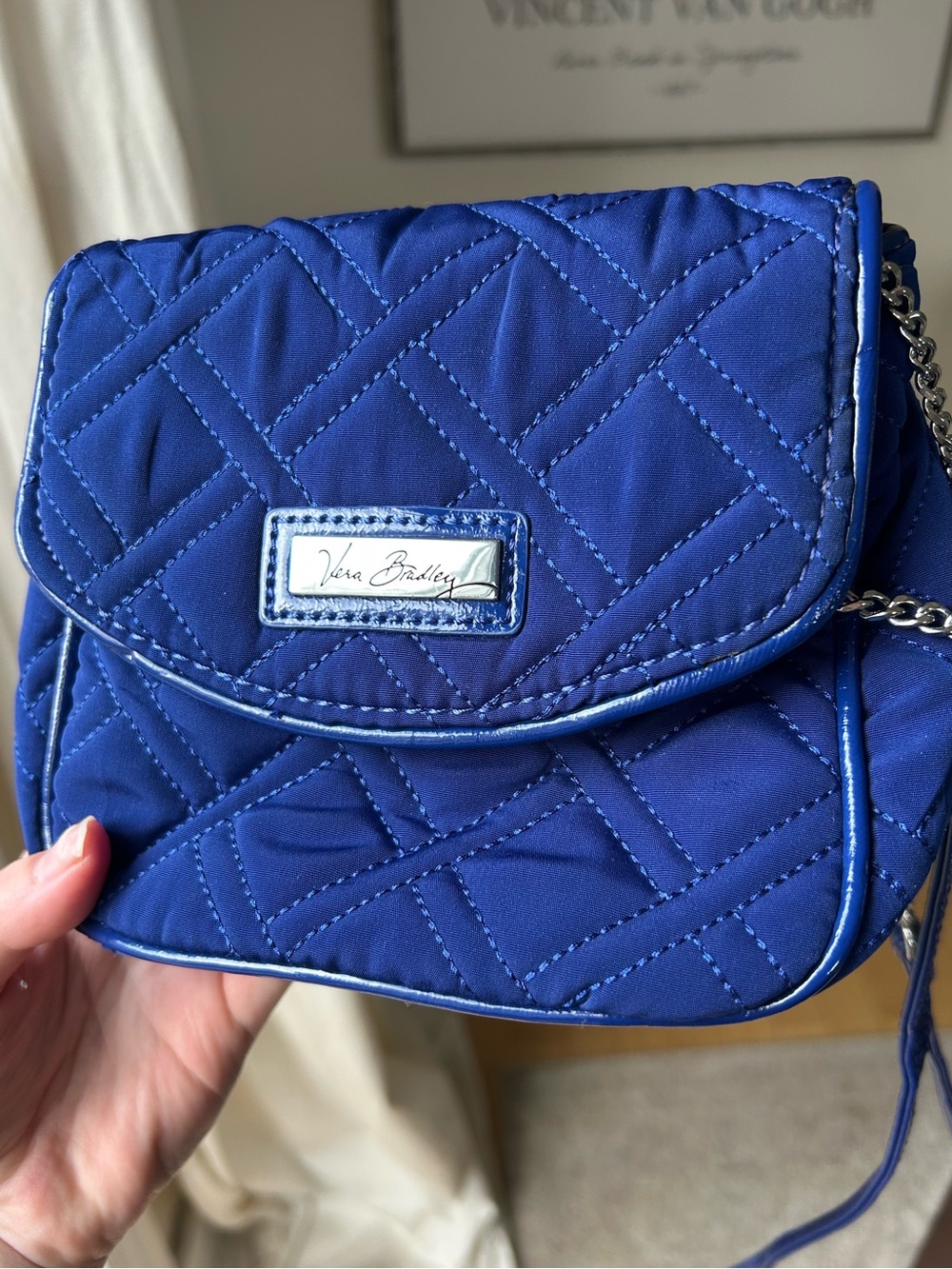 Vera Bradley Quilted Crossbody Bag - Royal Blue